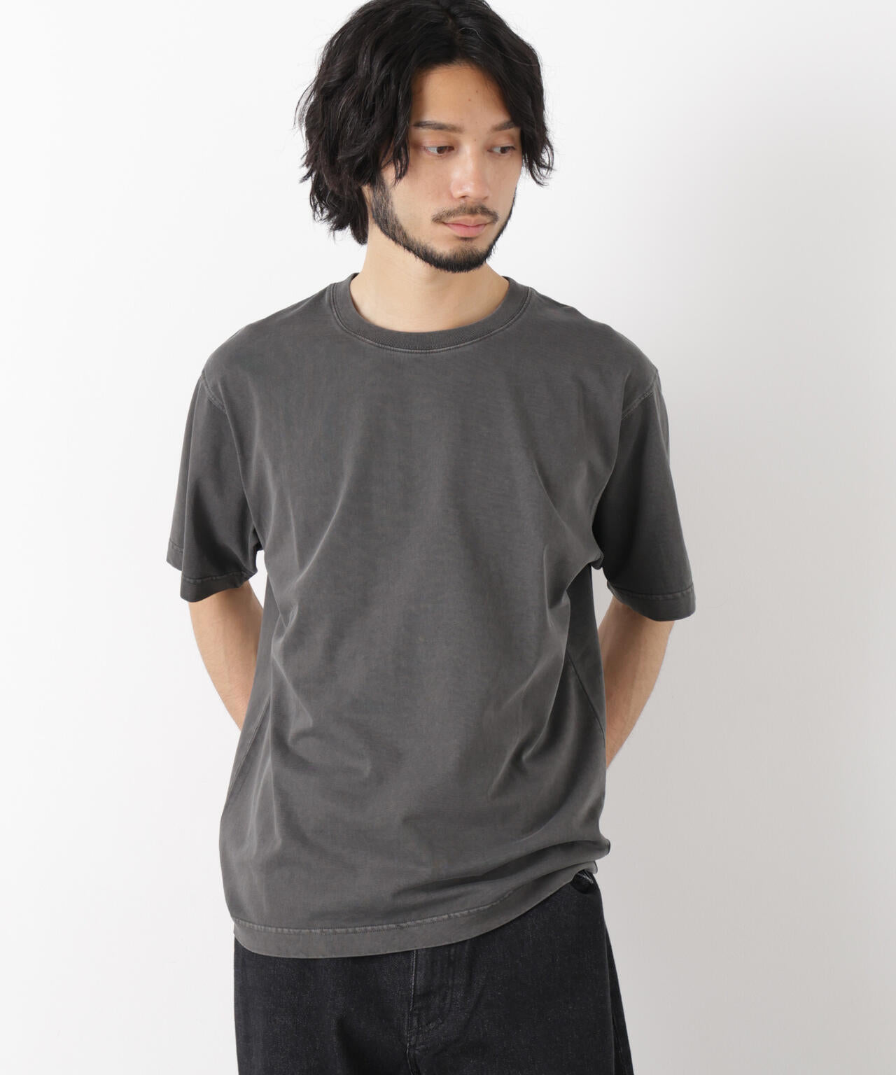 フェード加工 半袖Tシャツ ブラック Mサイズ オーバーダイ フェードTシャツ 半袖