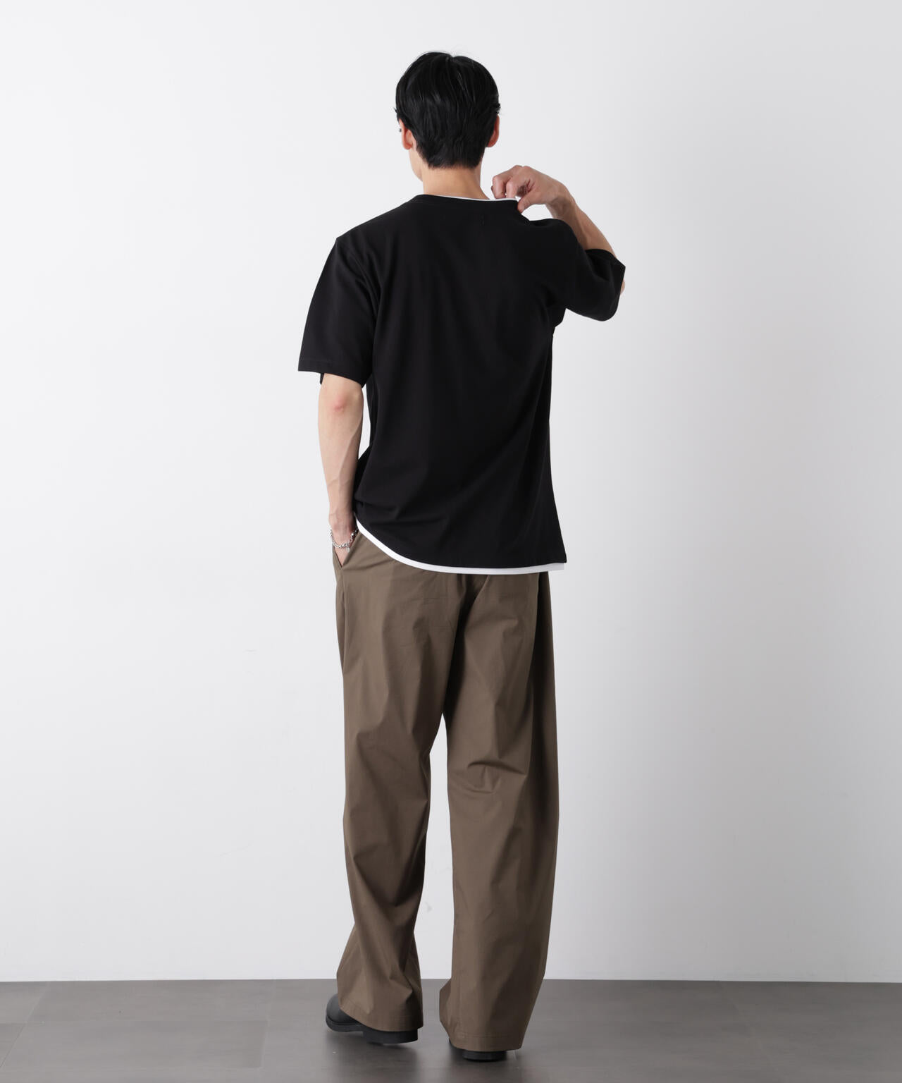 【ウエノさま専用】レイヤード風Tシャツ130チャコール他6点 フェイクレイヤード鹿の子Tシャツ 半袖