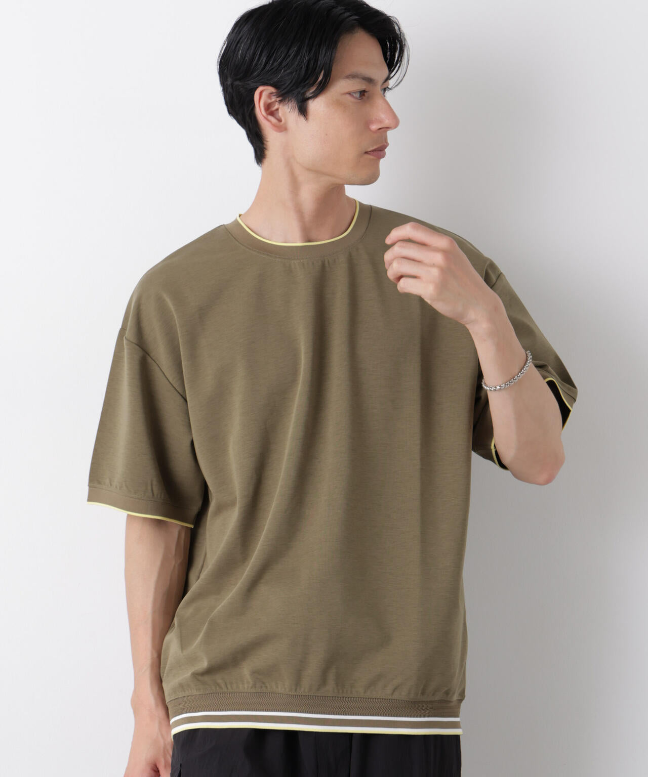 リブスムースTシャツ 半袖