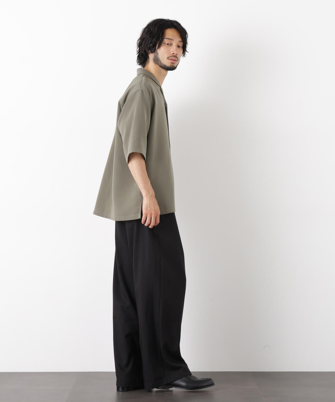 ポリエステルウィーブ ワイドパンツ 6726127224