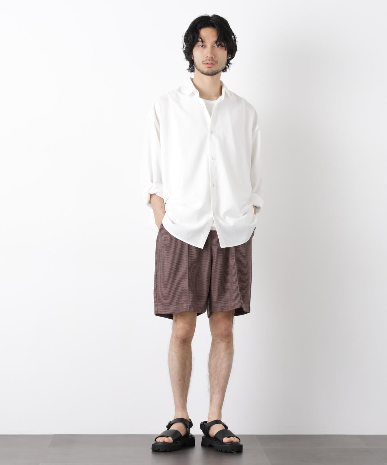 ジャガードニットソーショートパンツ（セットアップ可） 6726128204