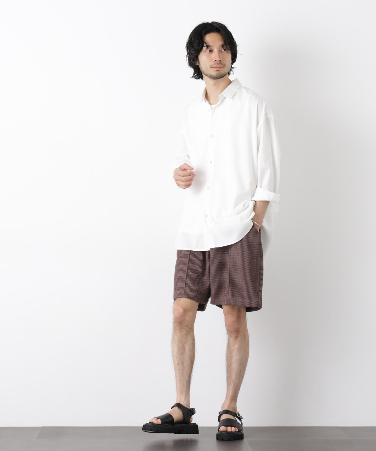 ジャガードニットソーショートパンツ（セットアップ可） 6726128204