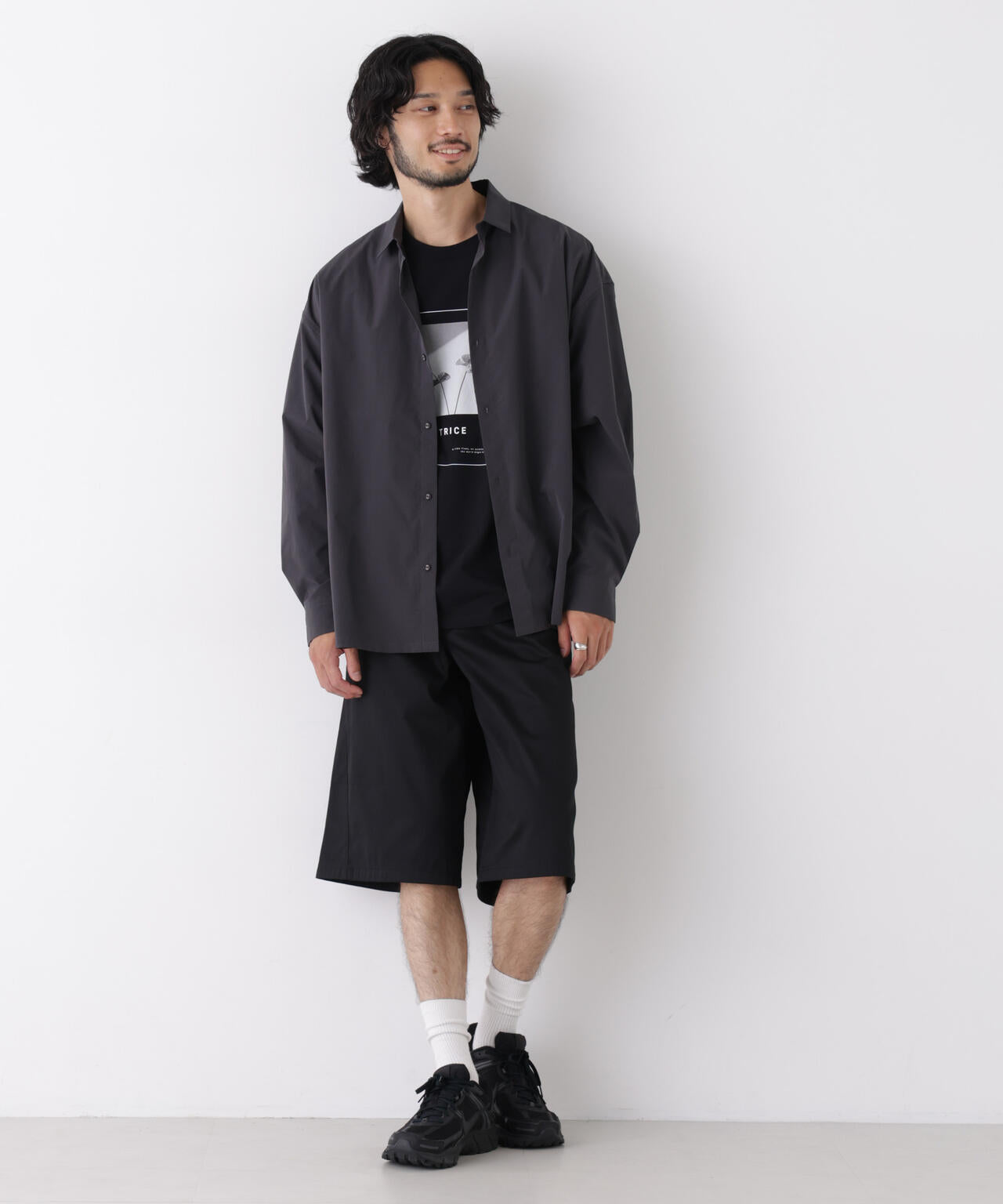 CAVE(R)ビッグドレープスクウェアシャツ 長袖 6726220205