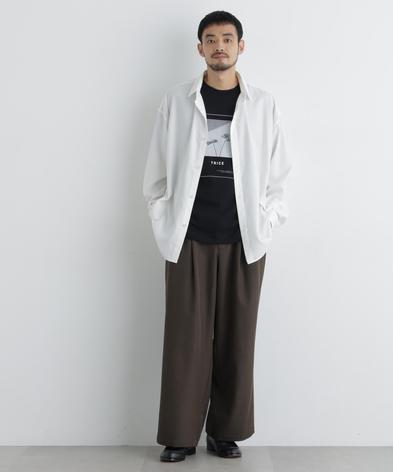 ビッグドレープシャツ 長袖 6726220211