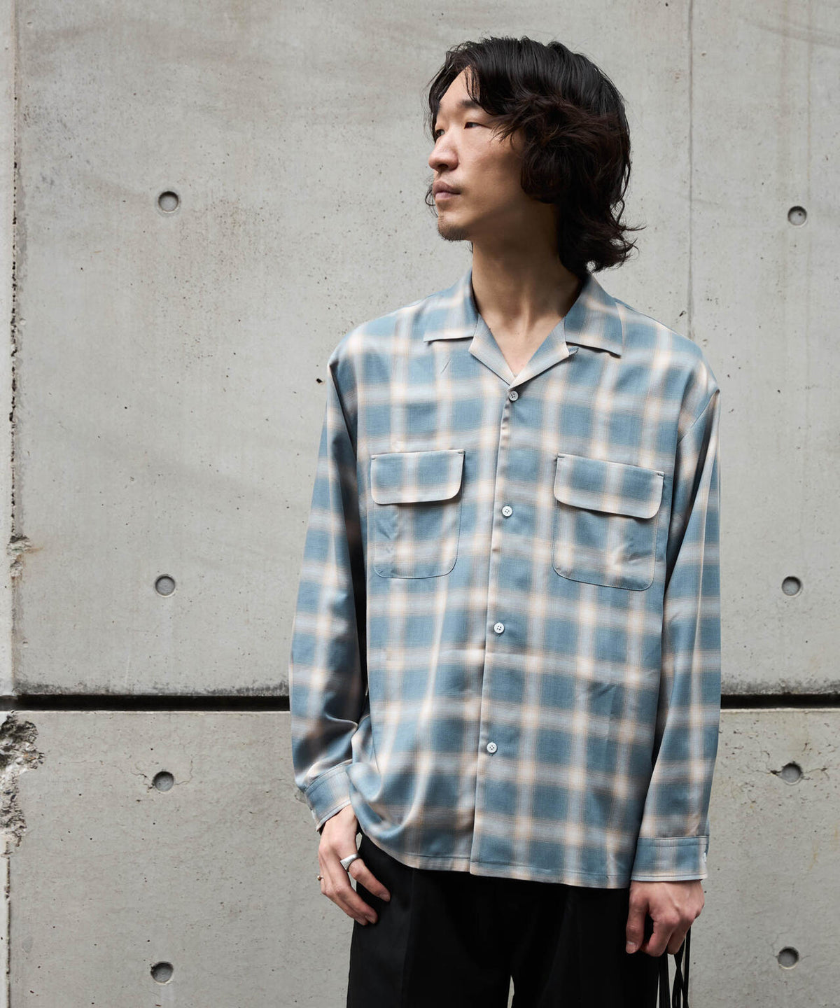 WEB限定/TRドレープオンブレーシャツ 長袖 6726220213
