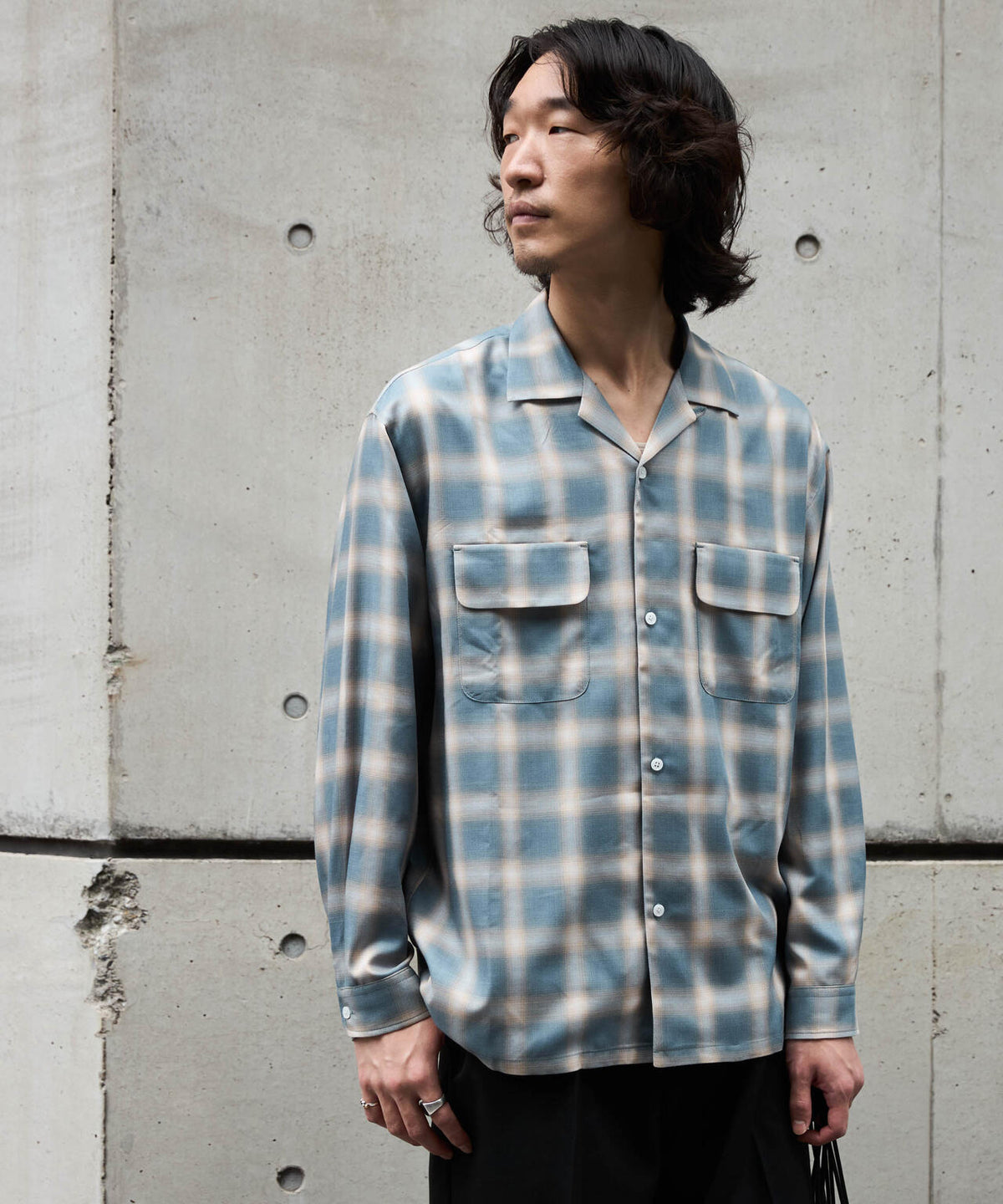 WEB限定/TRドレープオンブレーシャツ 長袖 6726220213