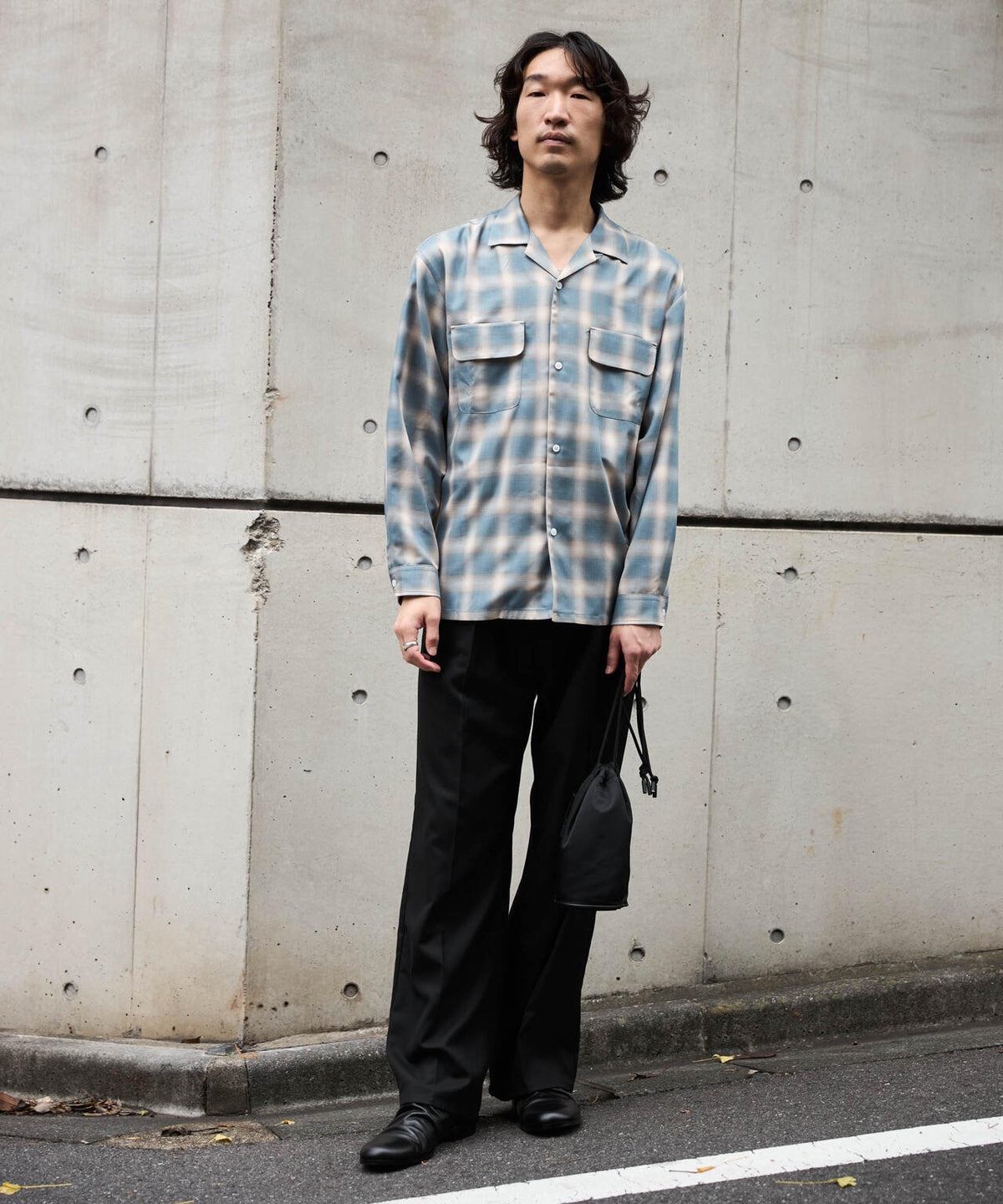 WEB限定/TRドレープオンブレーシャツ 長袖 6726220213