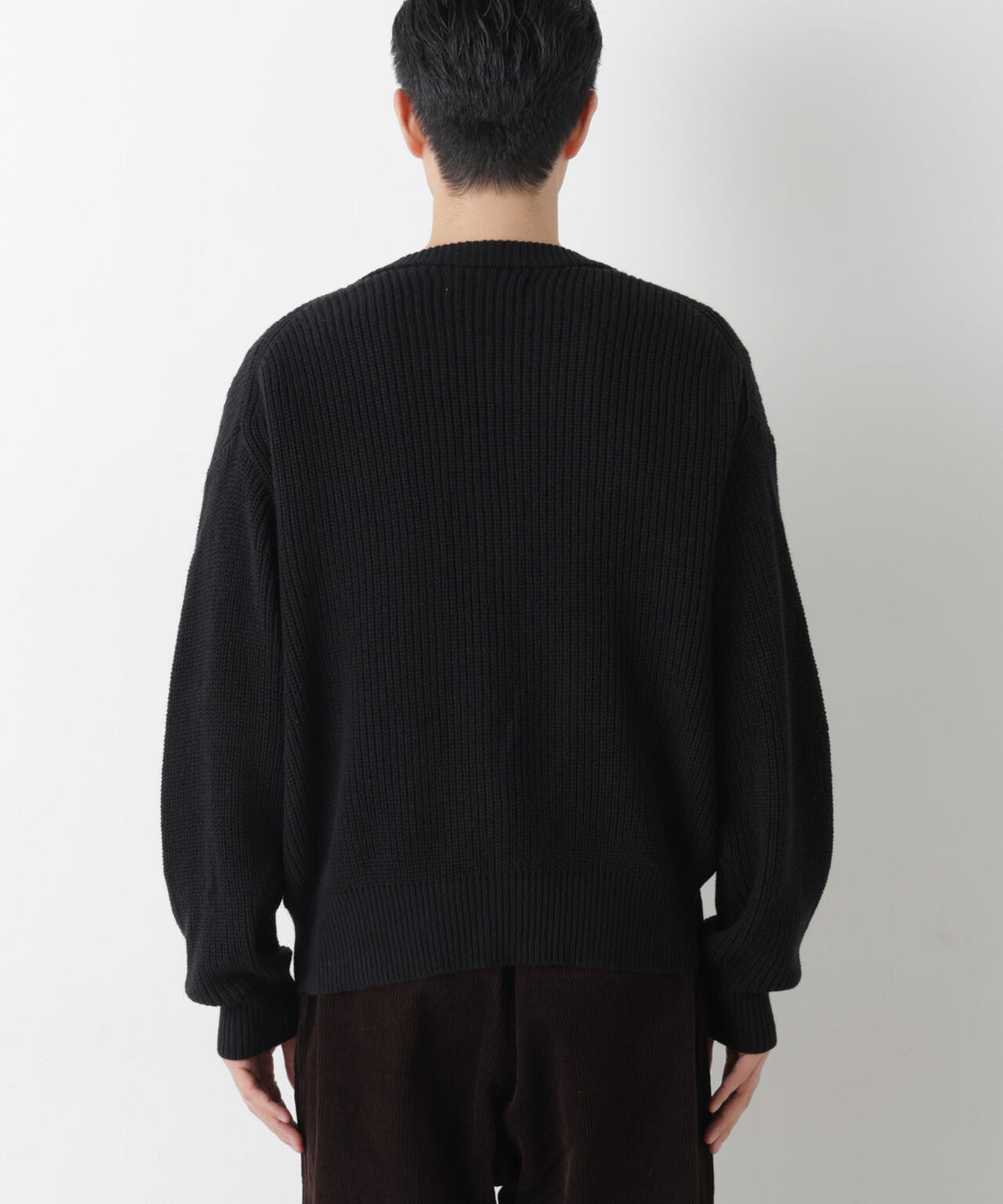 WEB限定/ワイドフィット畔編カーディガン 6726222228
