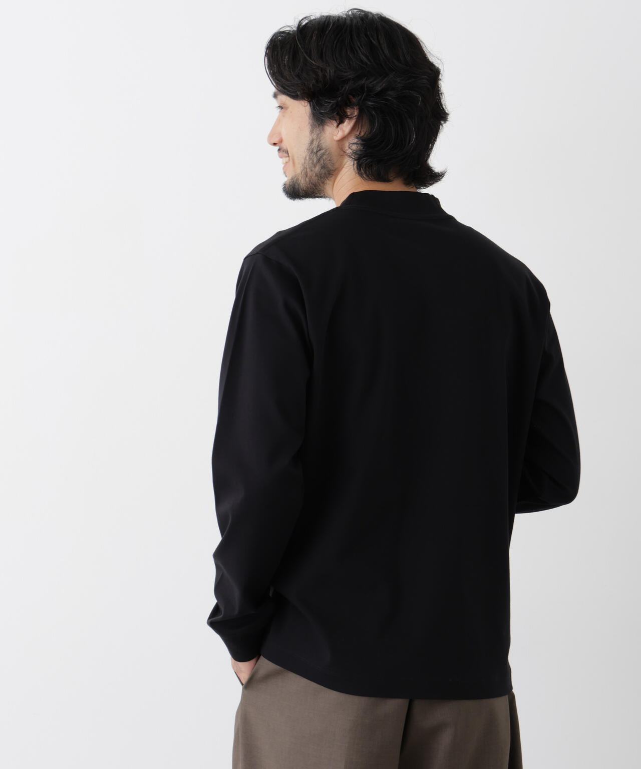 アンチスメルモックネックTシャツ 長袖
