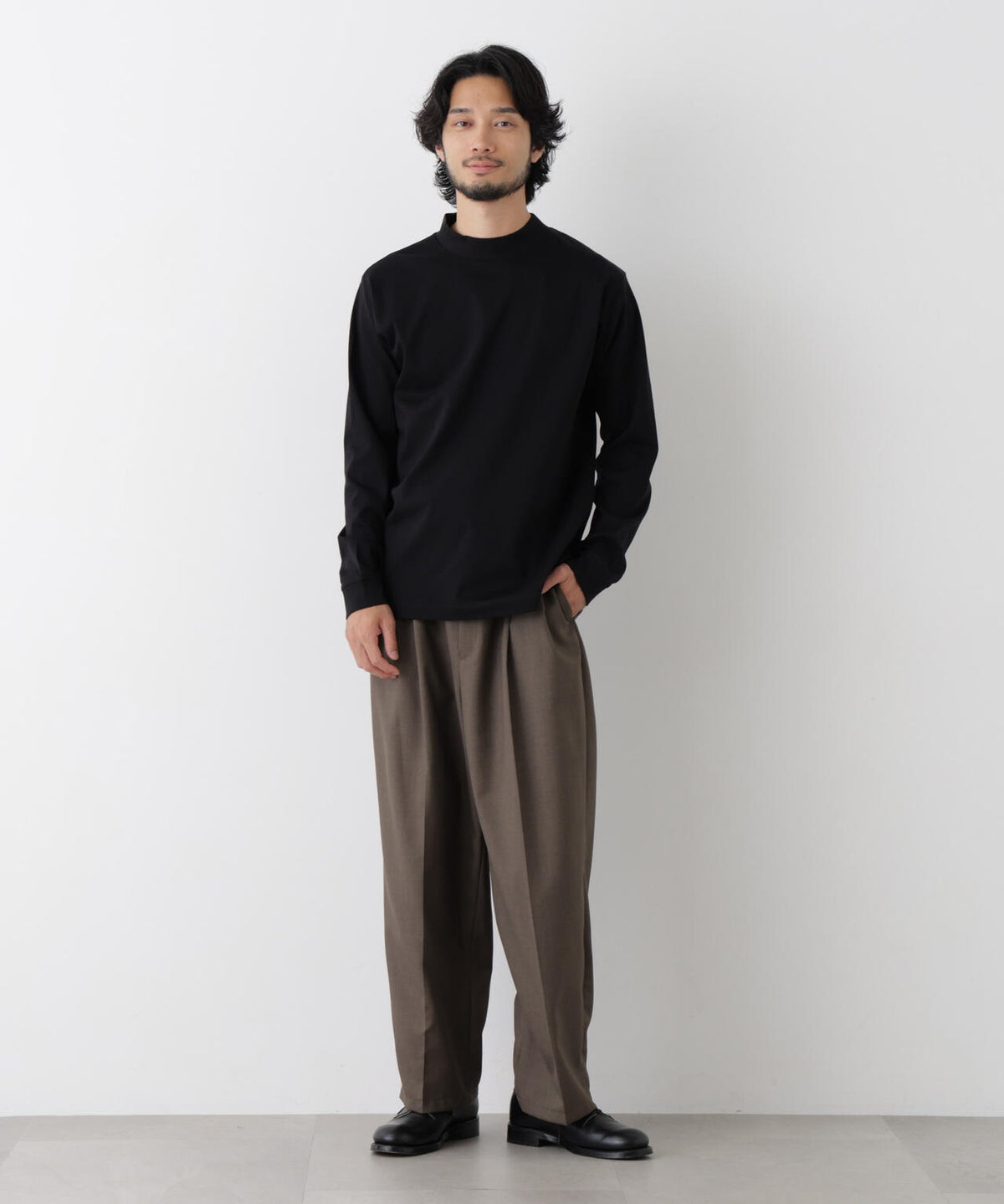 アンチスメルモックネックTシャツ 長袖 6726223206