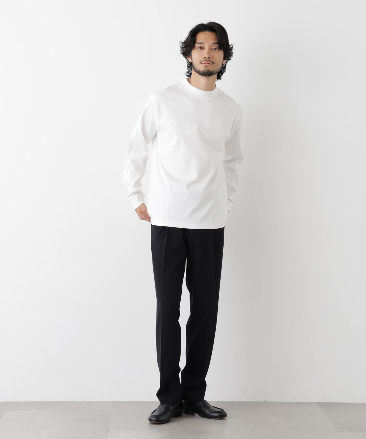 アンチスメルモックネックTシャツ 長袖 6726223206