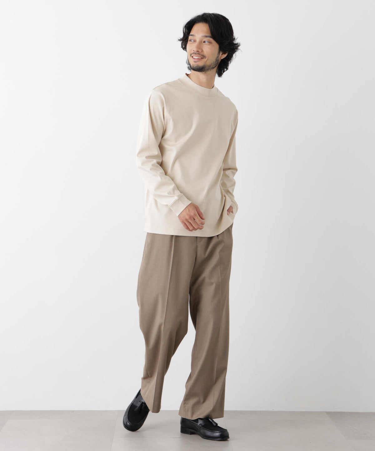 アンチスメルモックネックTシャツ 長袖 6726223206