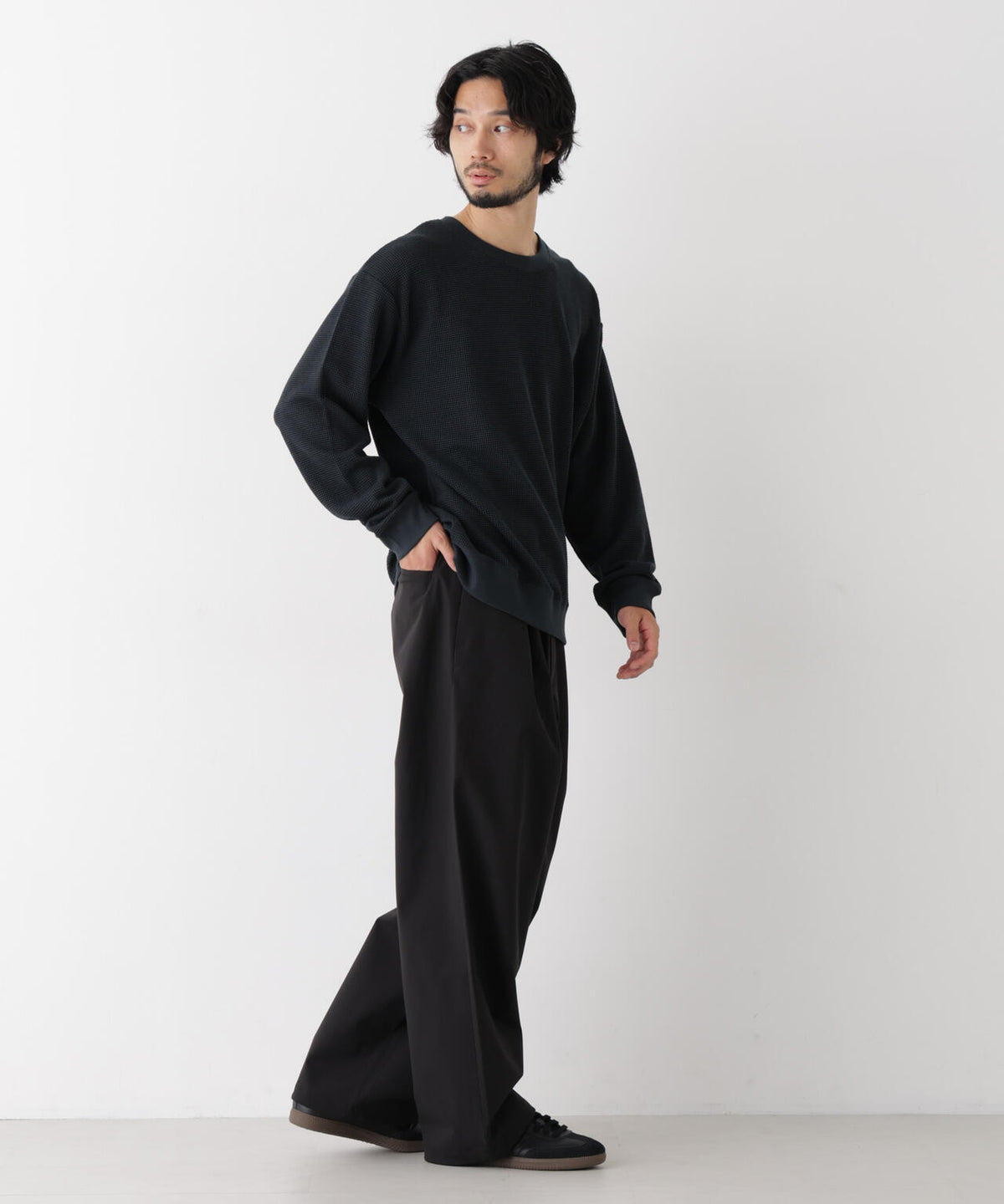 テックワッフルワイドプルオーバー 長袖 6726223209