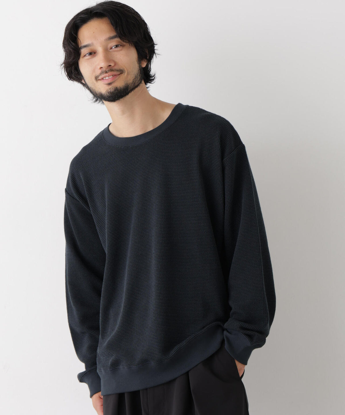 テックワッフルワイドプルオーバー 長袖 6726223209