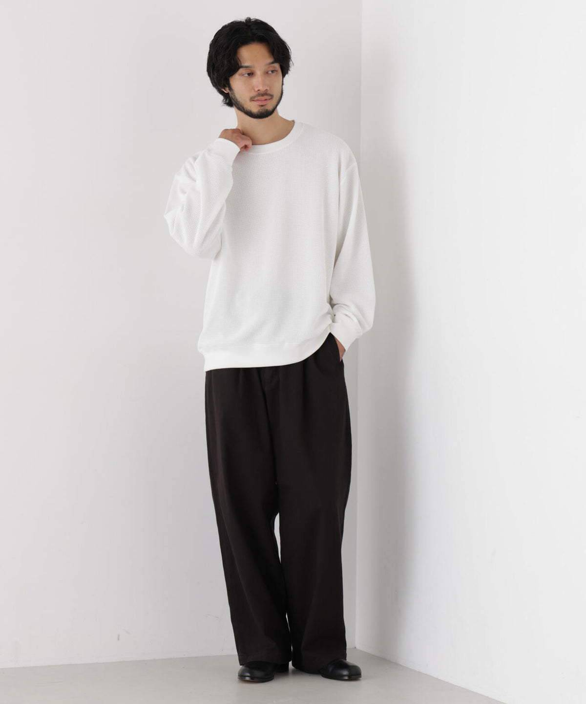 テックワッフルワイドプルオーバー 長袖 6726223209