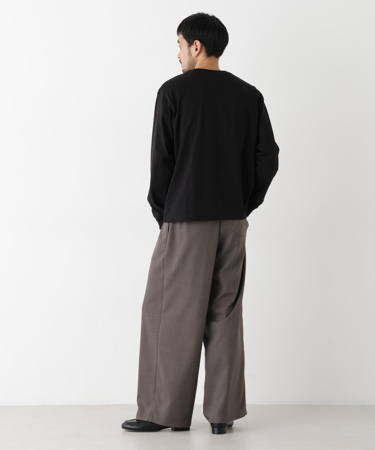 WEB限定/度詰めプレーティングクロップドTシャツ長袖 6726223213