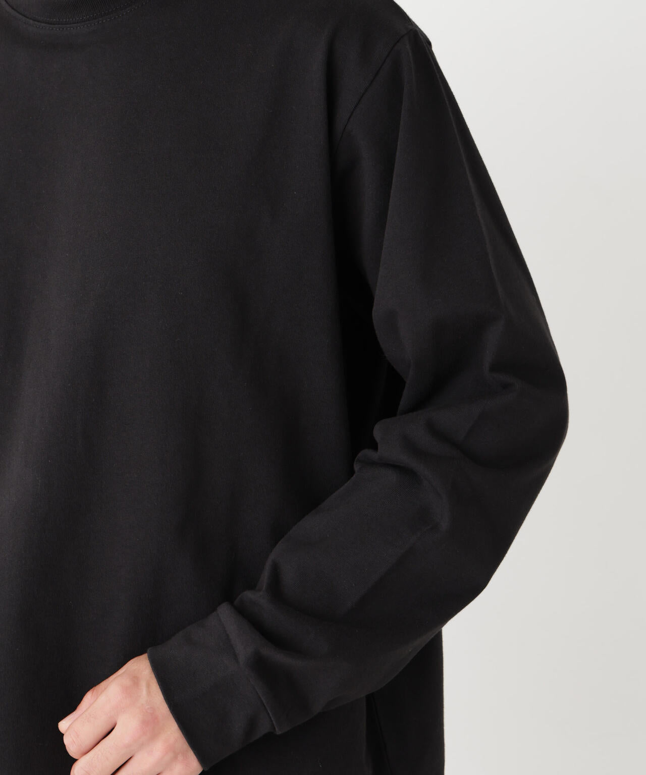 WEB限定/度詰めプレーティングクロップドTシャツ長袖
