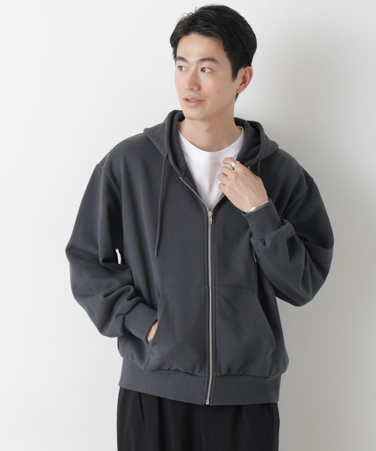 WEB限定/ワイドフィットスウェットZIPパーカー 6726223217