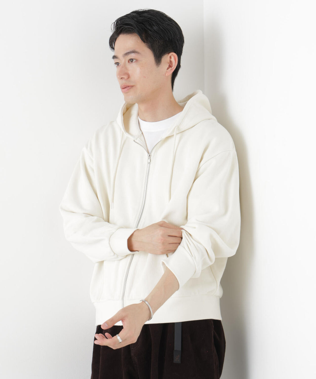 WEB限定/ワイドフィットスウェットZIPパーカー 6726223217