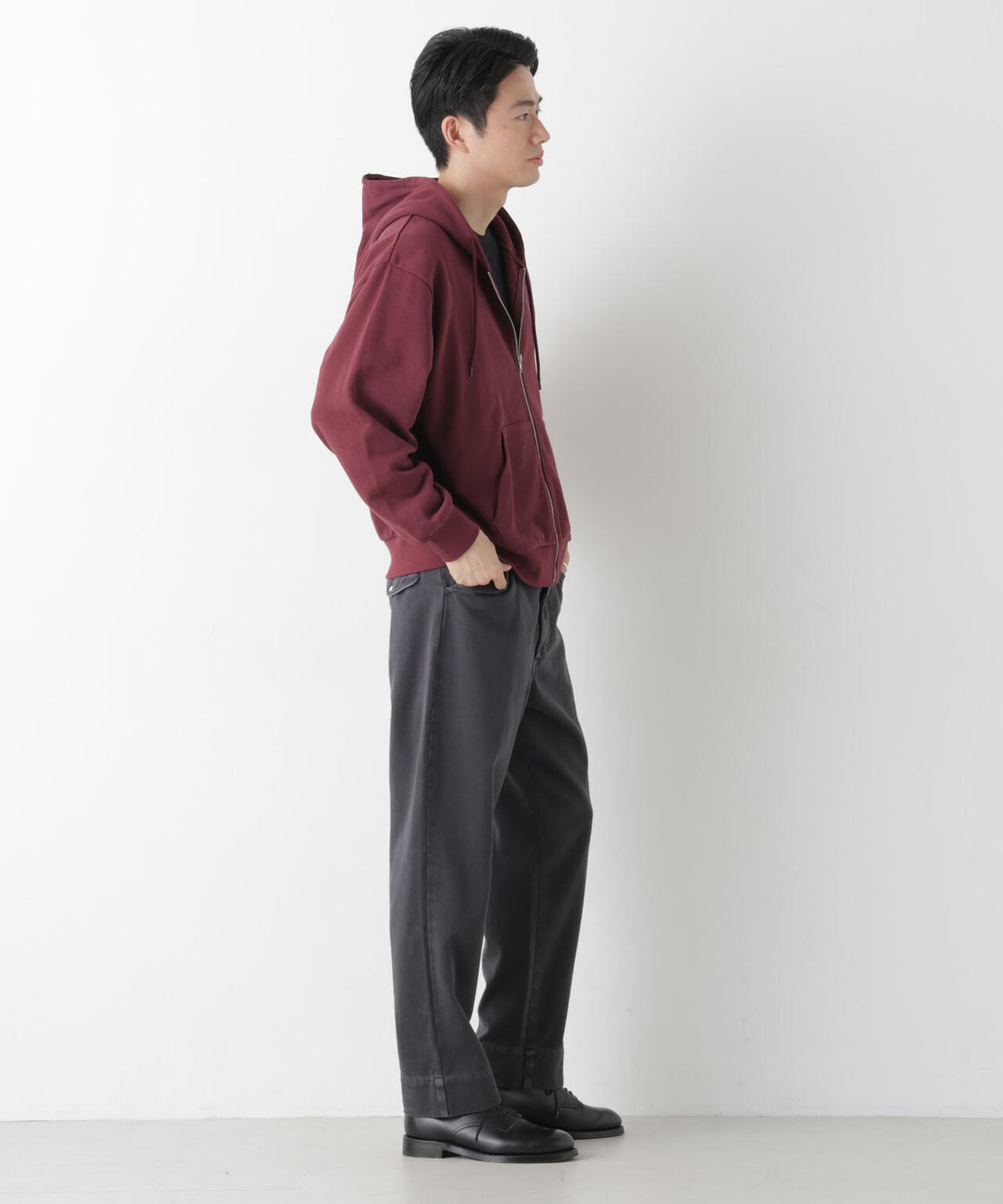 WEB限定/ワイドフィットスウェットZIPパーカー 6726223217