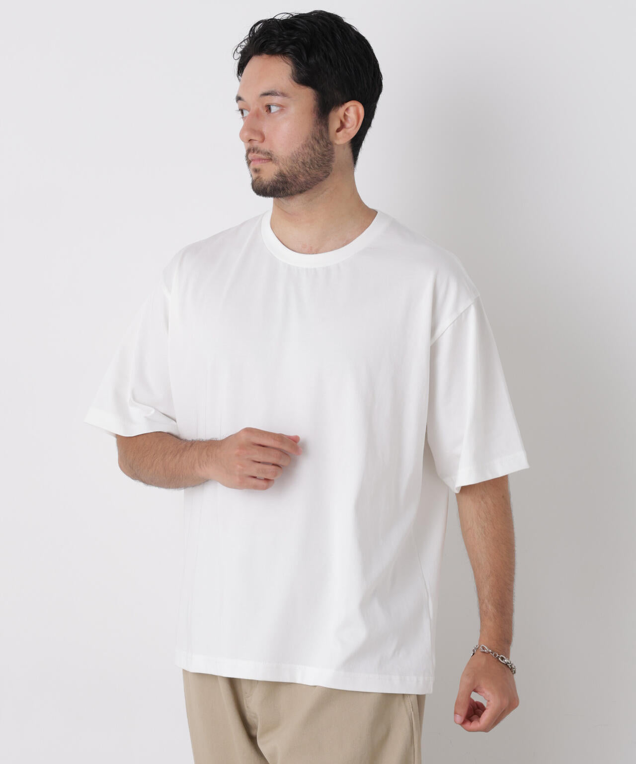 USAコットン×COOLMAX(R)ワイドTシャツ 半袖 6726224206
