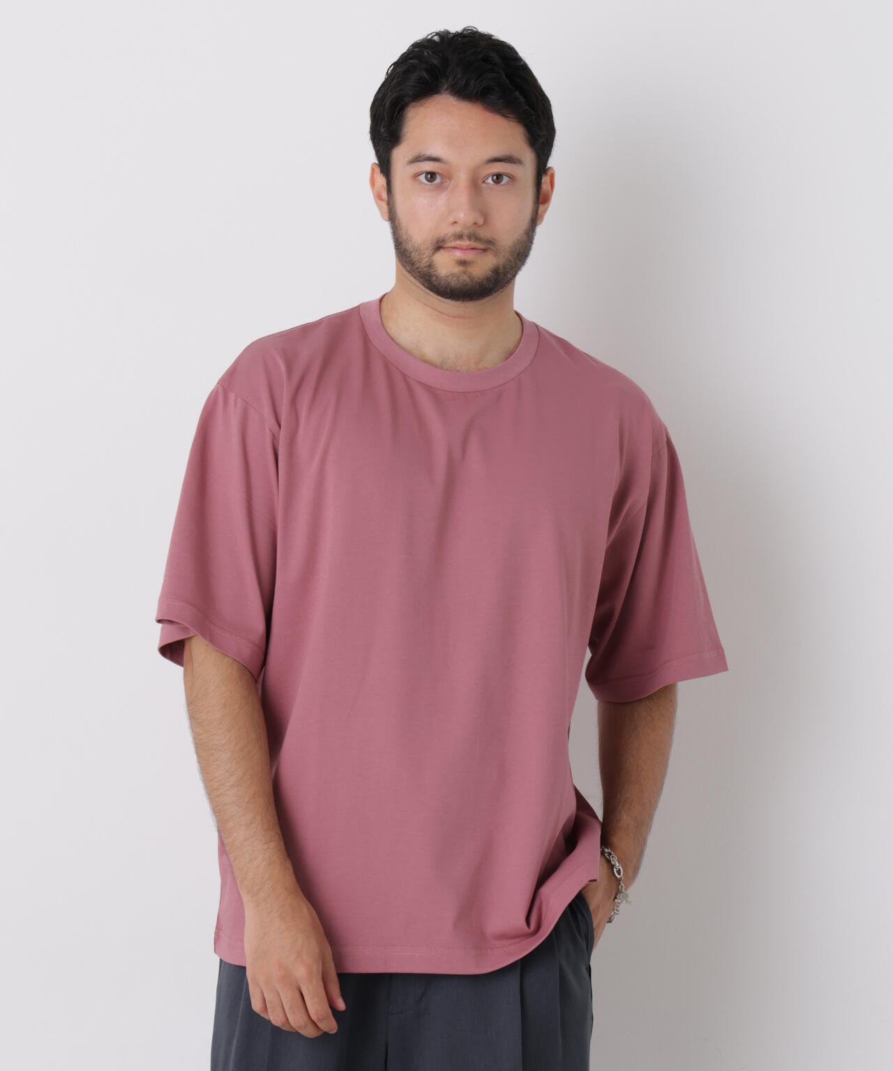 USAコットン×COOLMAX(R)ワイドTシャツ 半袖 6726224206