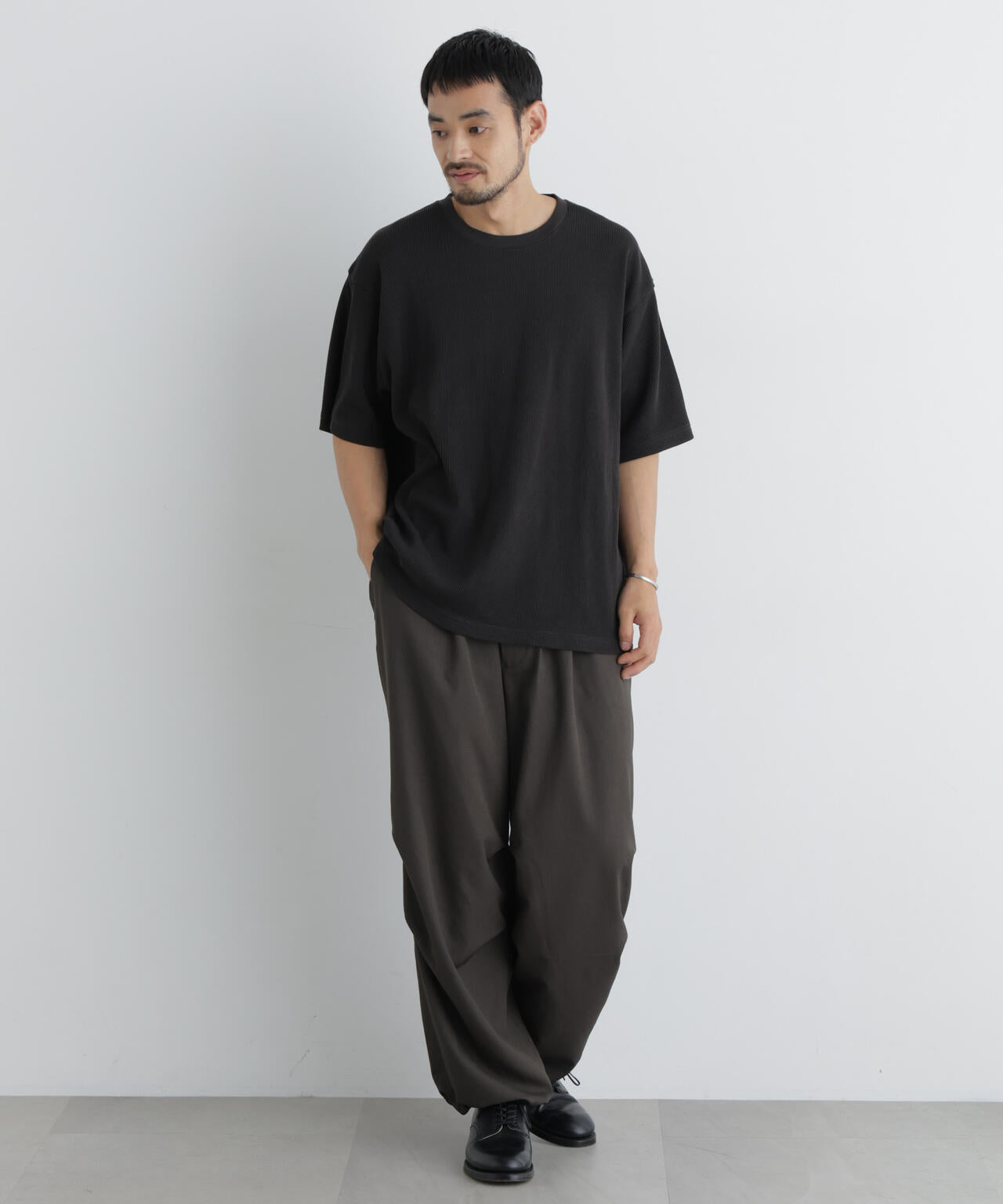 USAコットン×COOLMAX(R) ワッフルワイドTシャツ半袖 6726224207