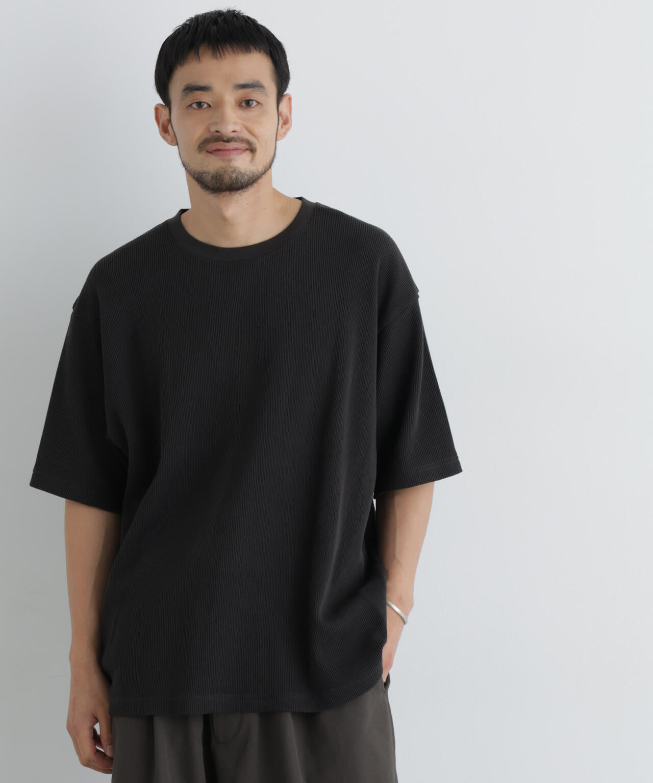 USAコットン×COOLMAX(R) ワッフルワイドTシャツ半袖 6726224207