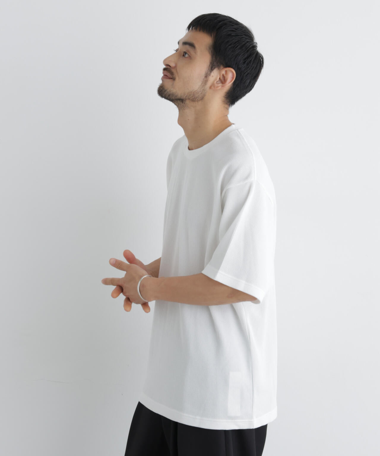 USAコットン×COOLMAX(R) ワッフルワイドTシャツ半袖 6726224207