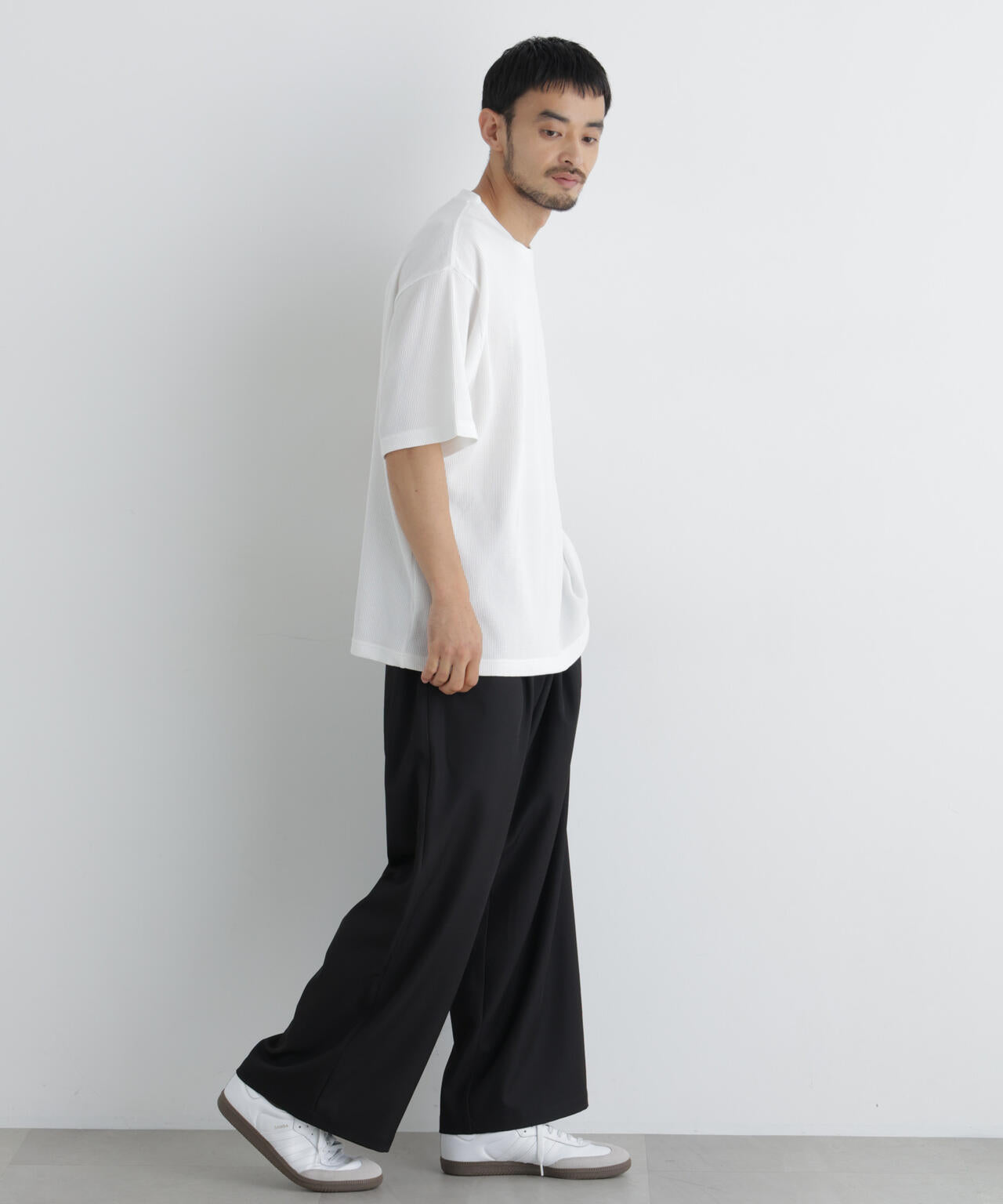 USAコットン×COOLMAX(R) ワッフルワイドTシャツ半袖 6726224207