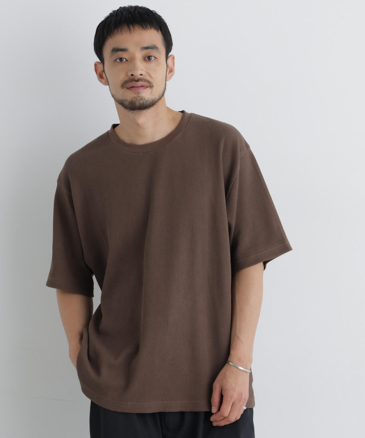 USAコットン×COOLMAX(R) ワッフルワイドTシャツ半袖 6726224207