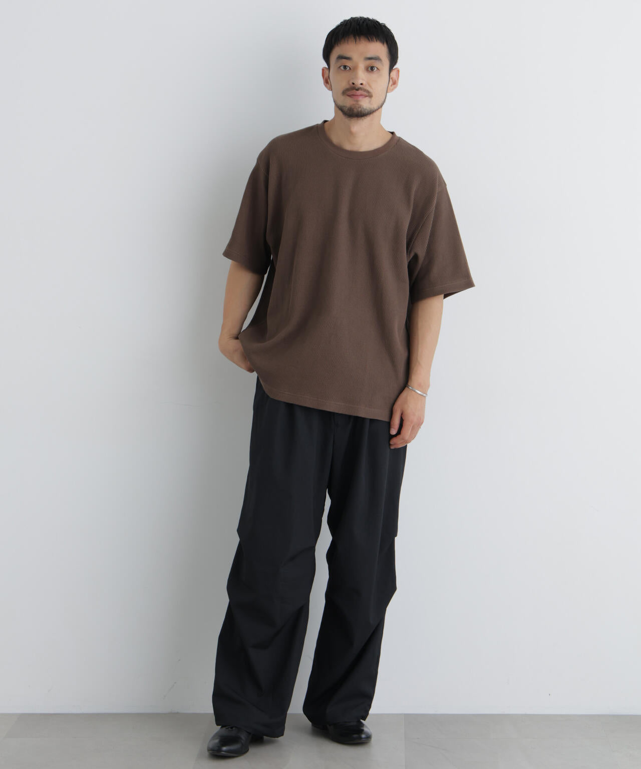 USAコットン×COOLMAX(R) ワッフルワイドTシャツ半袖 6726224207