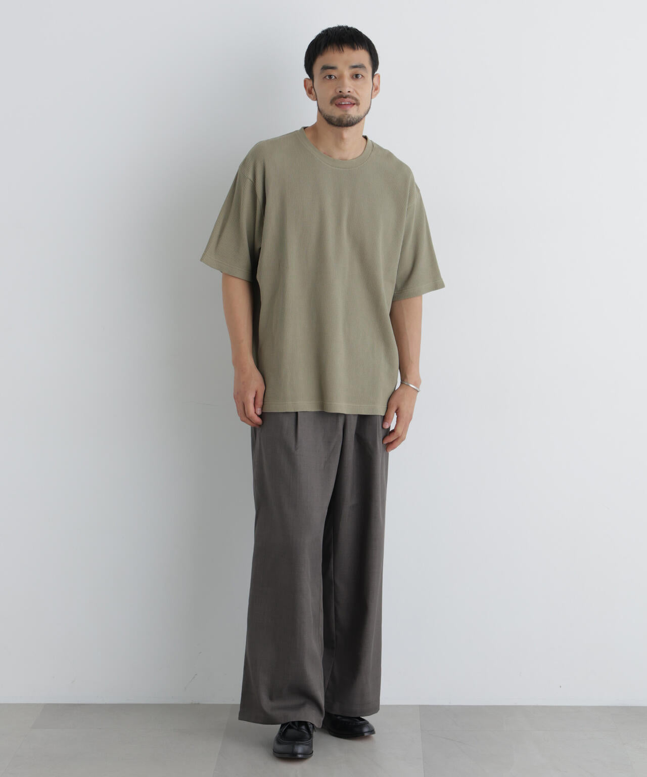 USAコットン×COOLMAX(R) ワッフルワイドTシャツ半袖 6726224207