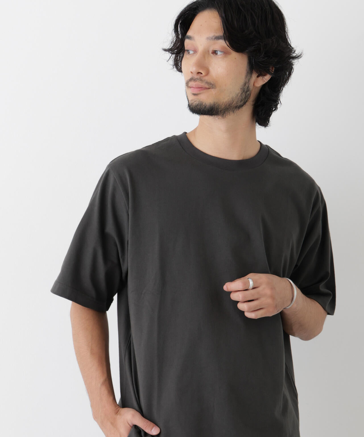 微起毛クロップドTシャツ 半袖 6726224230