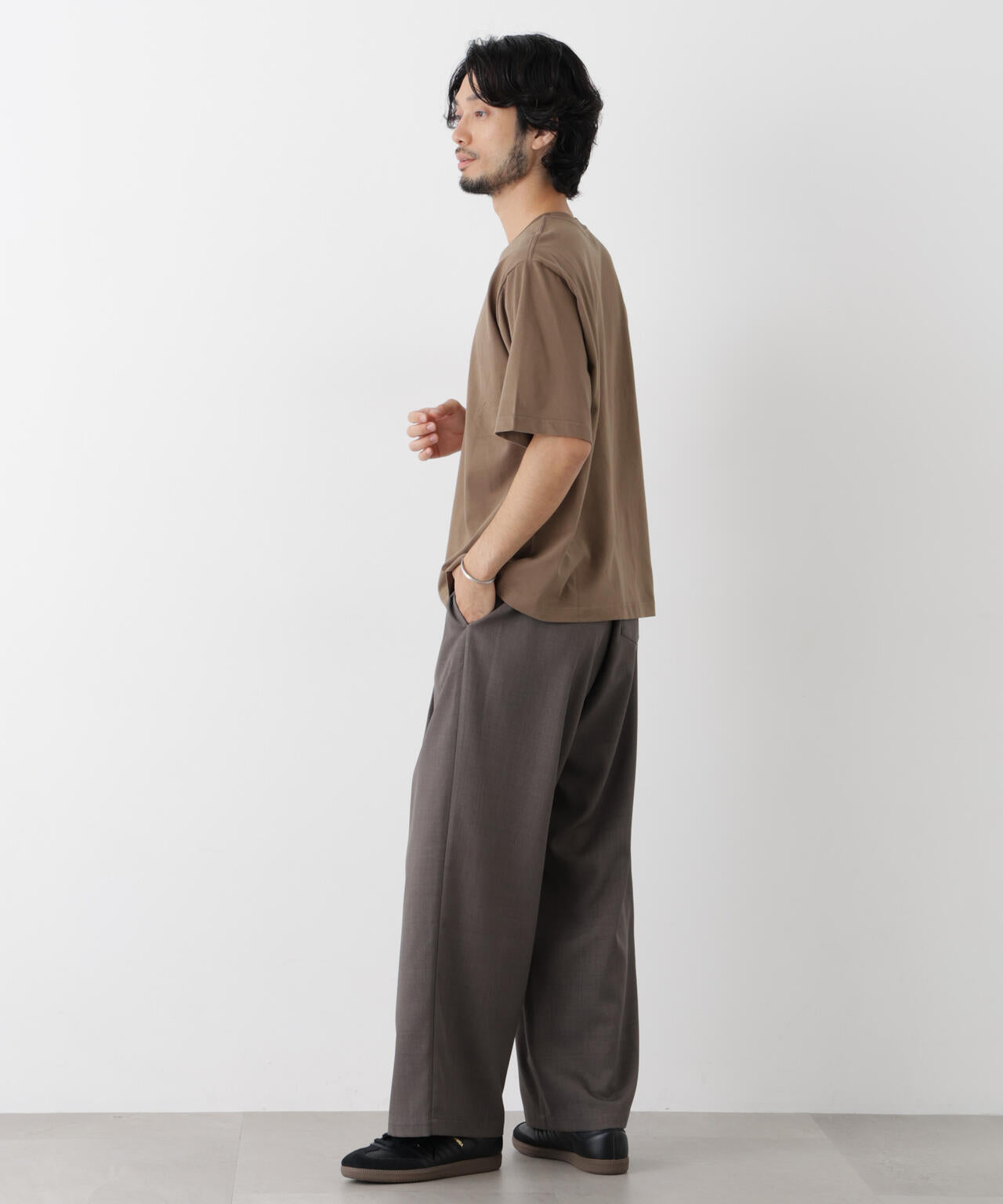 微起毛クロップドTシャツ 半袖 6726224230