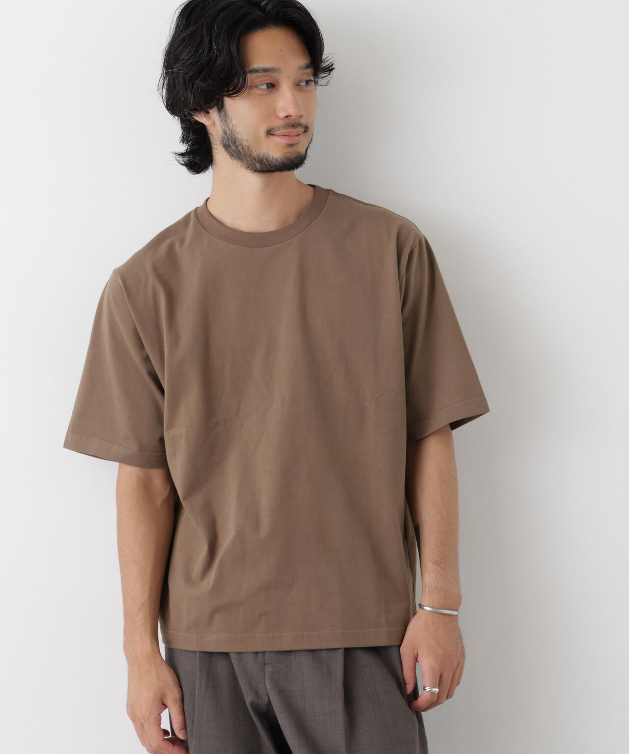 微起毛クロップドTシャツ 半袖 6726224230
