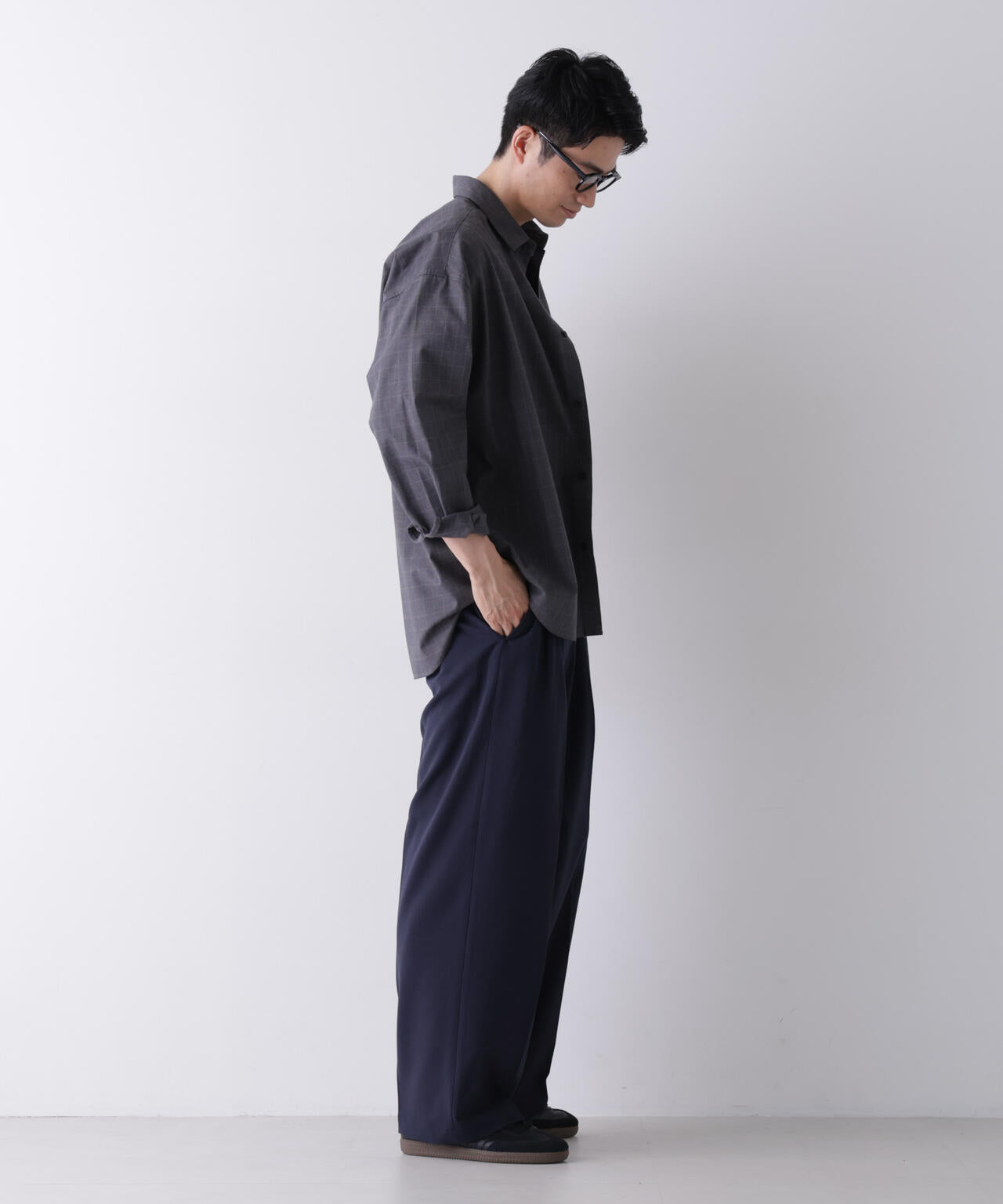 ALWAYS ワイドテーパード スラックス 6726227202