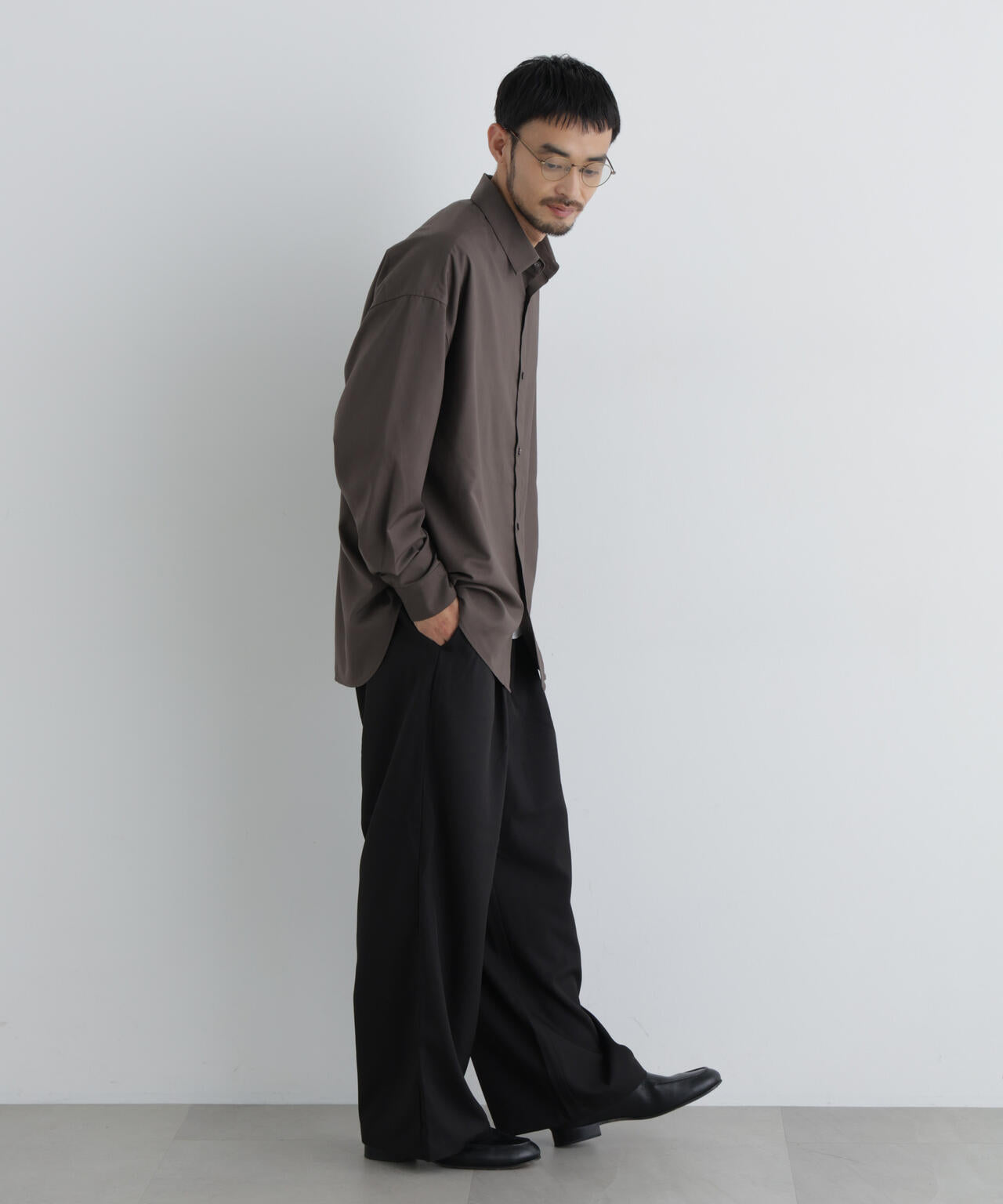 ポリエステルウィーブ ワイドパンツ 6726227212