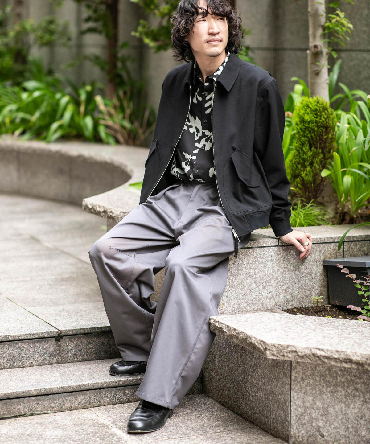 WEB限定/TCツイルワイドタックカーブパンツ 6726227216