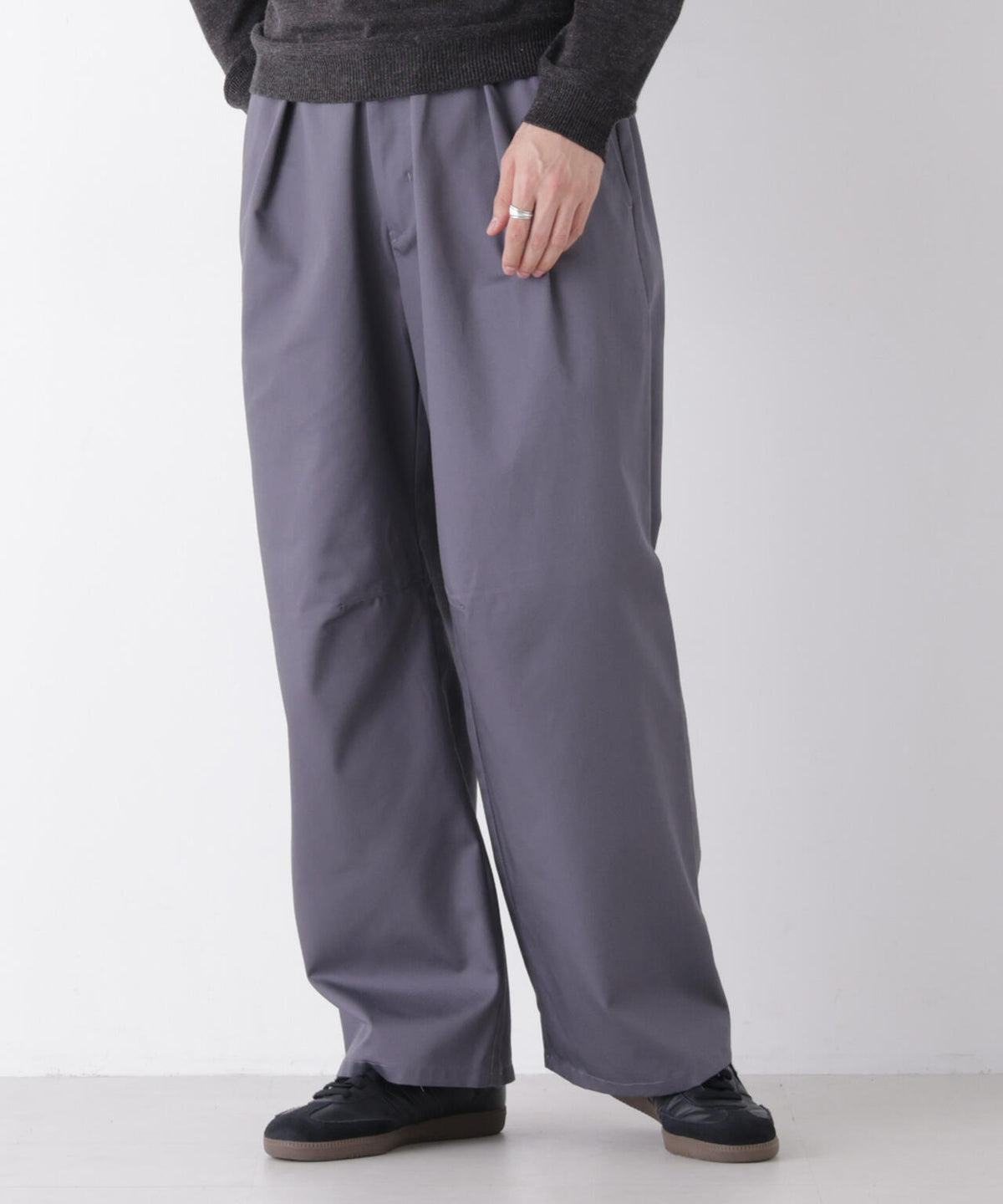 WEB限定/TCツイルワイドタックカーブパンツ 6726227216