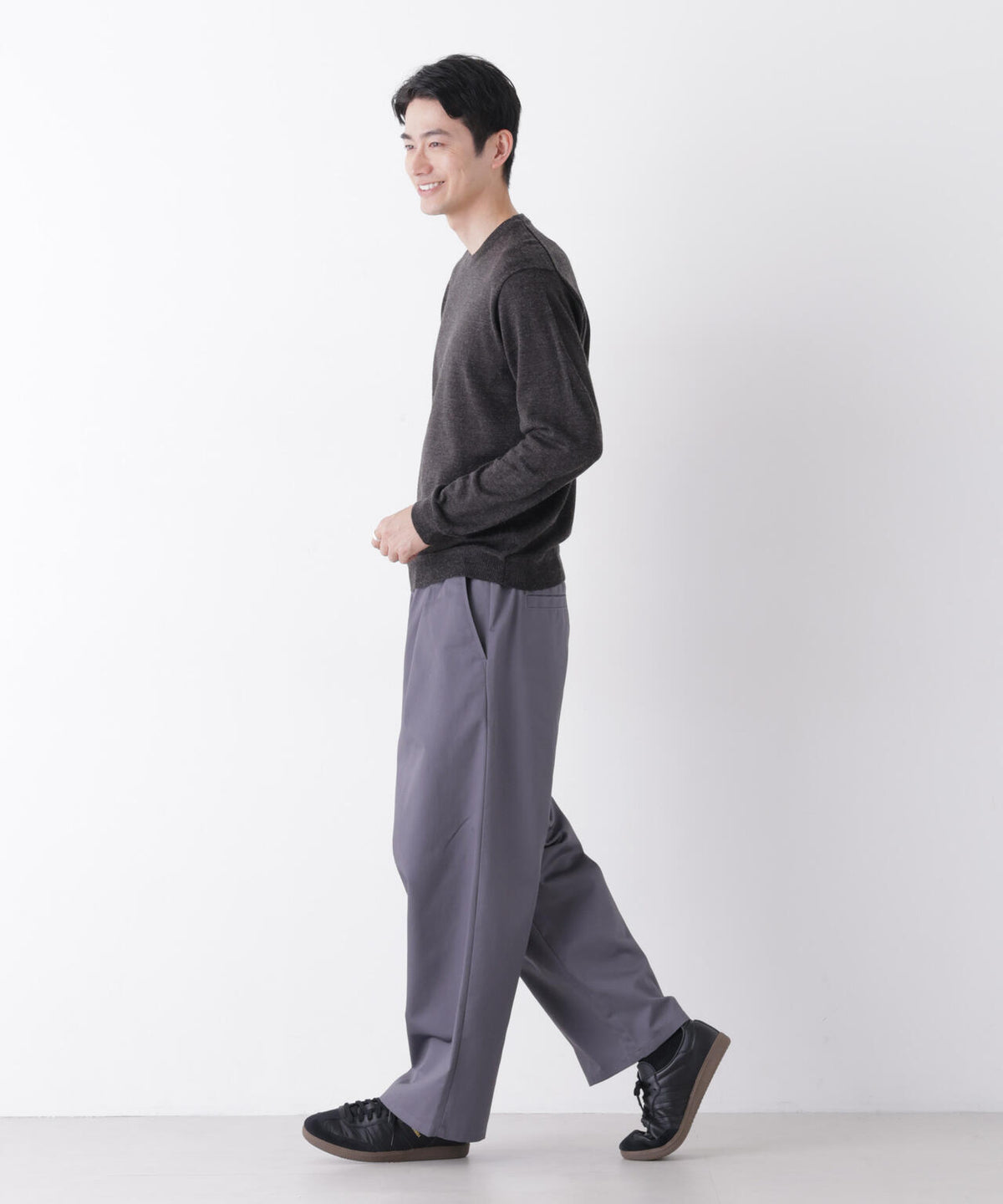 WEB限定/TCツイルワイドタックカーブパンツ 6726227216