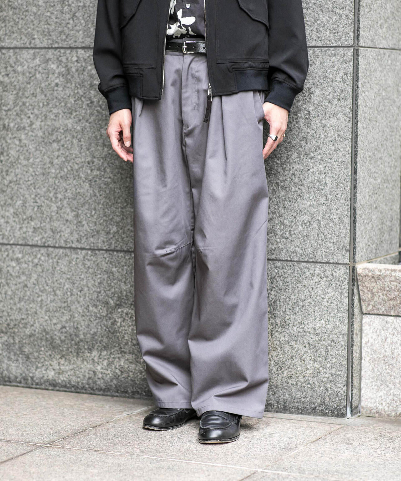 WEB限定/TCツイルワイドタックカーブパンツ 6726227216