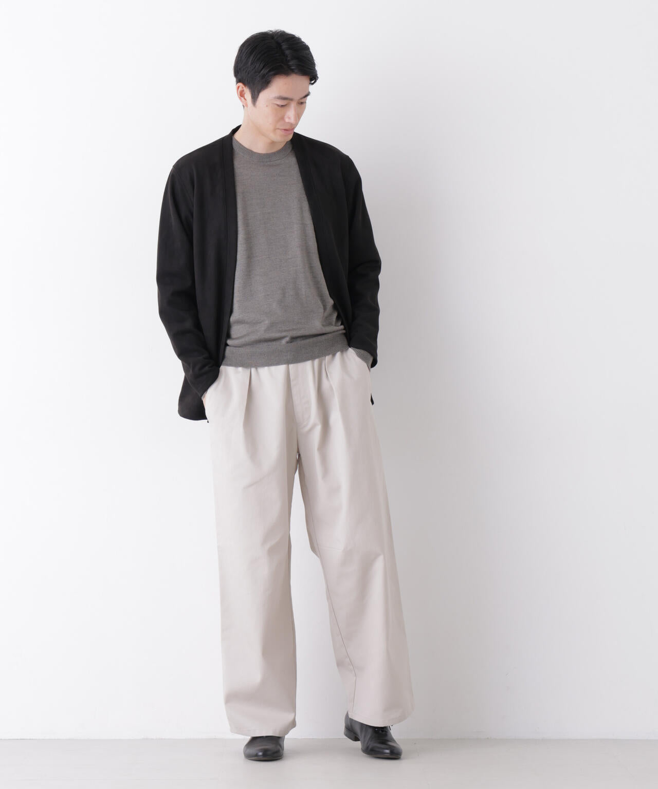 WEB限定/TCツイルワイドタックカーブパンツ 6726227216