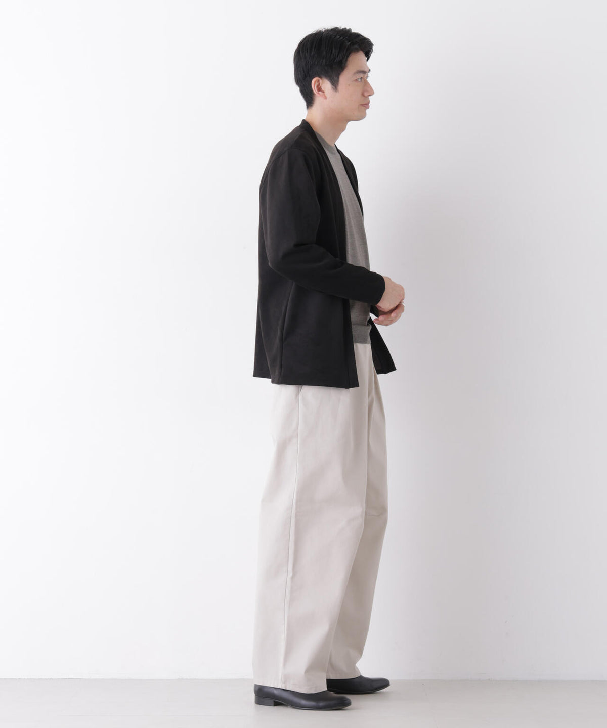 WEB限定/TCツイルワイドタックカーブパンツ 6726227216
