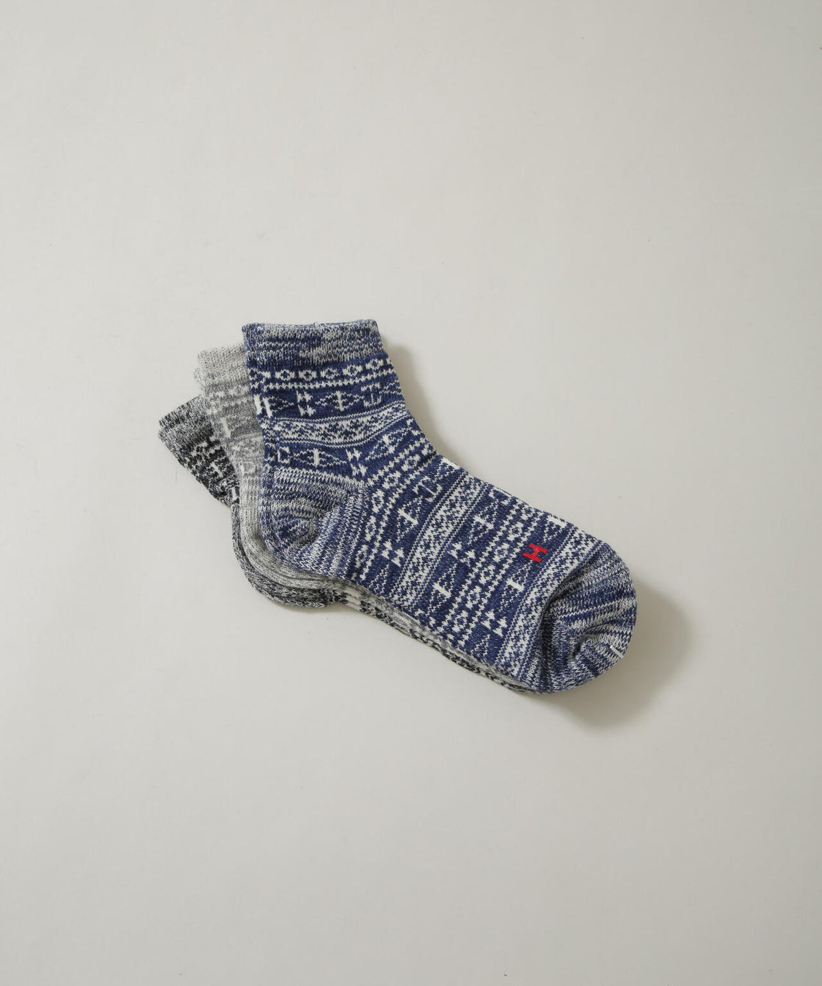 Healthknit/ジャガードソックス 3足セット 6726251003