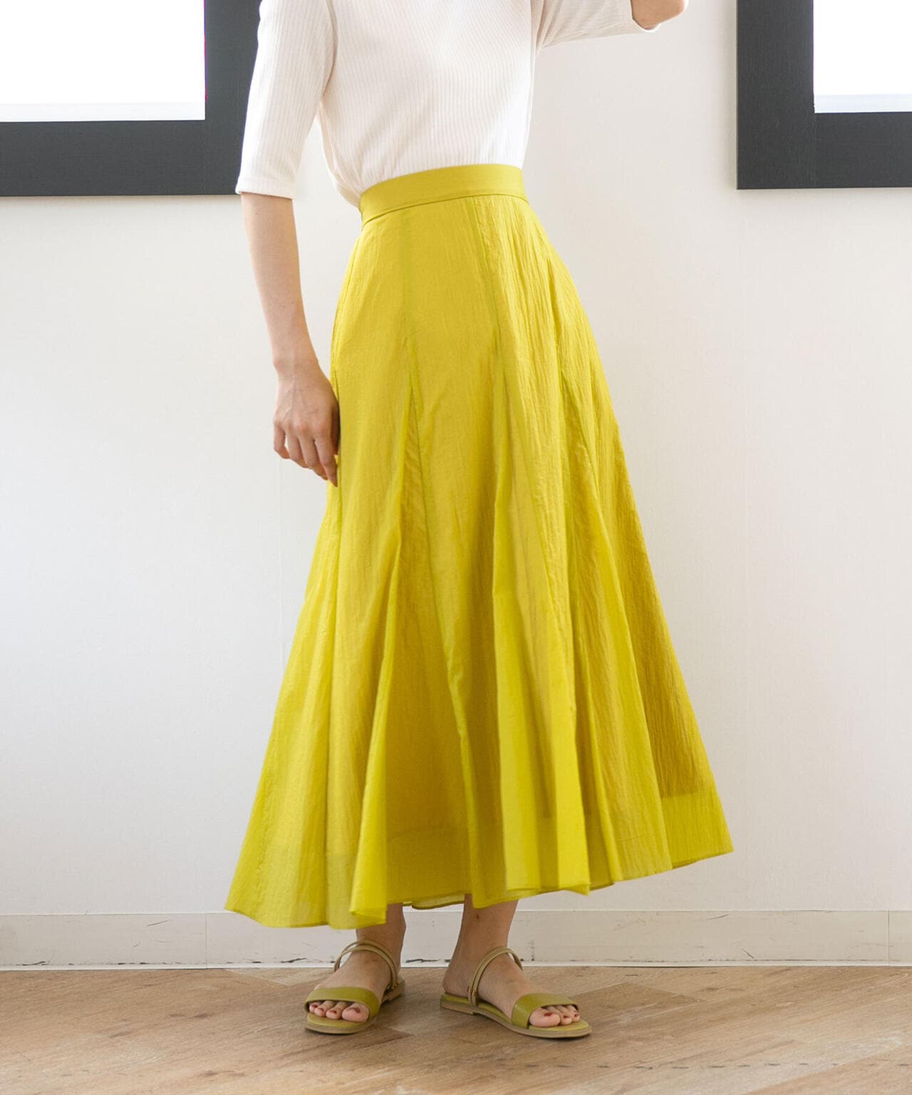 LB.04/ナイロンワッシャーフレアスカート 6732230301