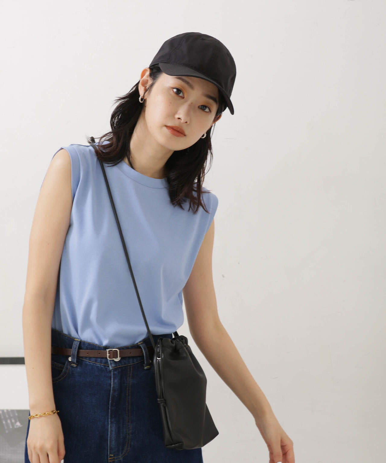 LB.04/汗染み防止加工 ノースリーブTシャツ 6733124326