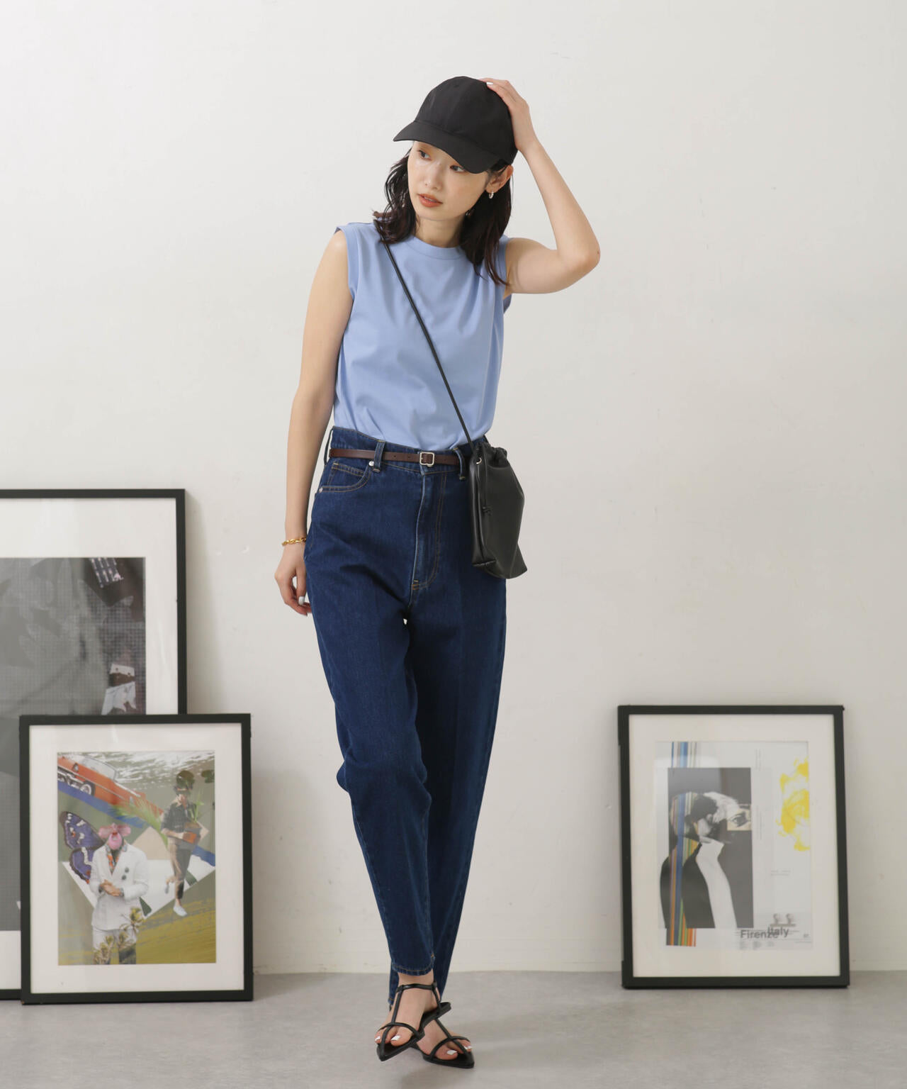 LB.04/汗染み防止加工 ノースリーブTシャツ 6733124326