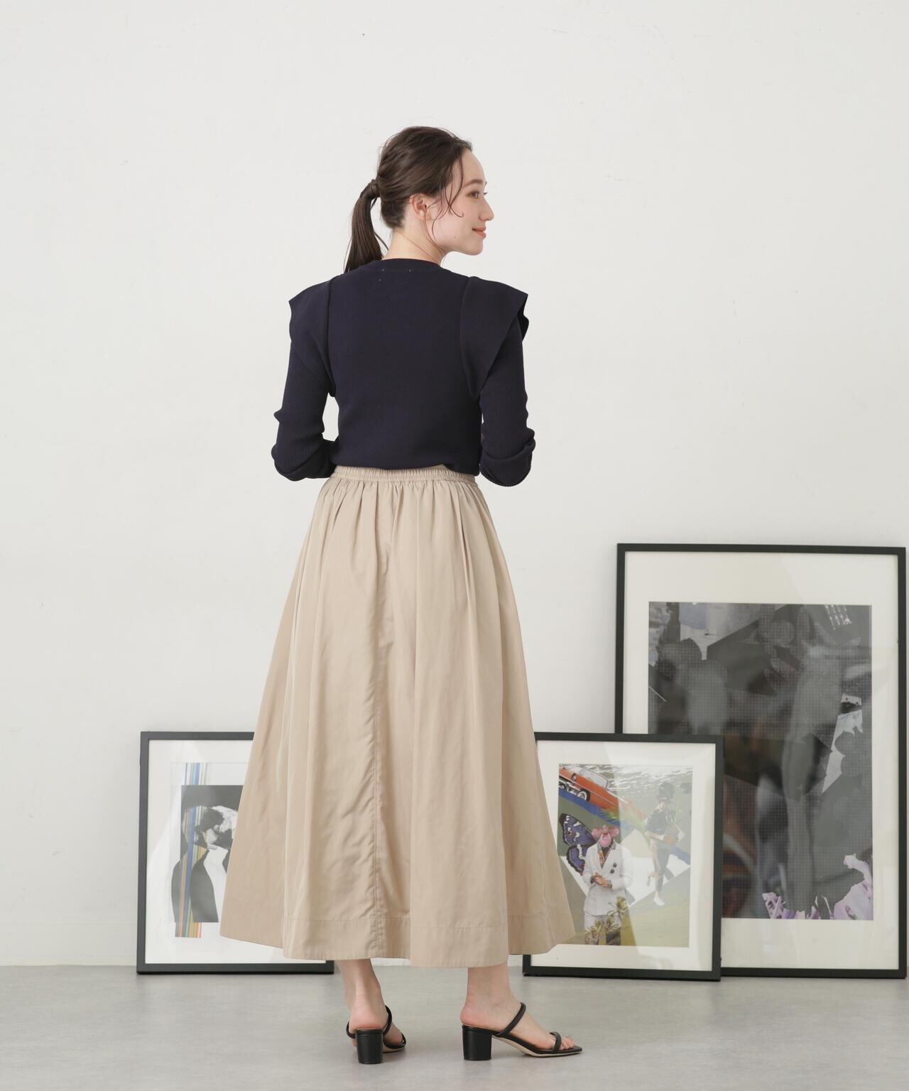 LB.04/タフタギャザーボリュームスカート 6733130314