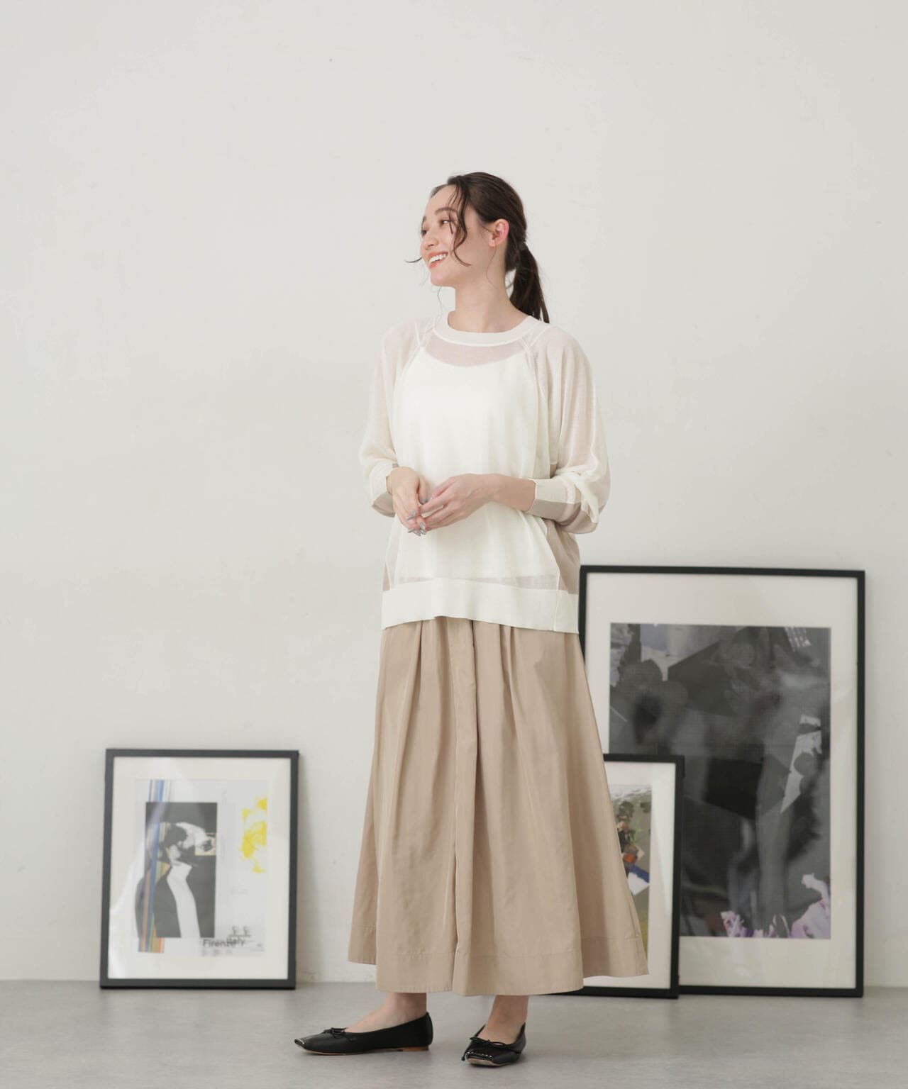 LB.04/タフタギャザーボリュームスカート 6733130314